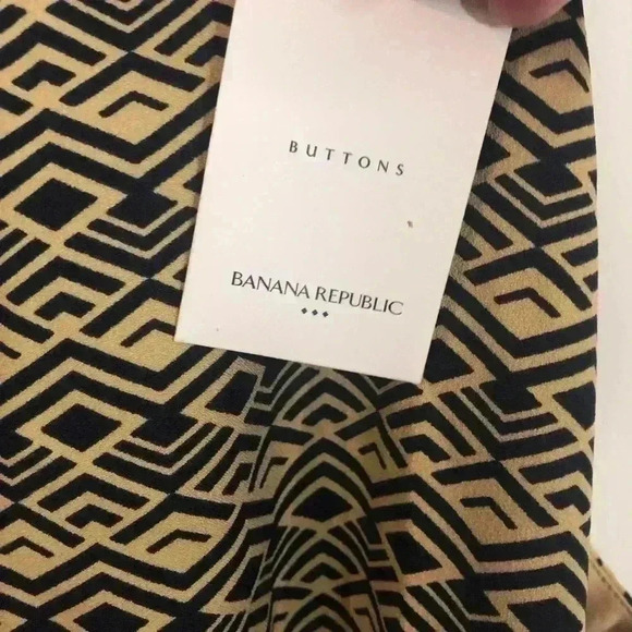 Banana Republic Ladies Medium Black and Tan Medium Sleeveless Belted NWT - Picture 3 of 5